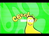 The bugs come into the screen and scatter to reveal the CBeebies logo.